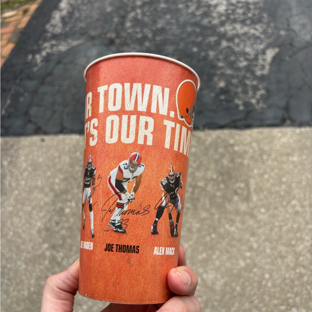 Cleveland Browns Orange Team Cup featuring Joe Thomas